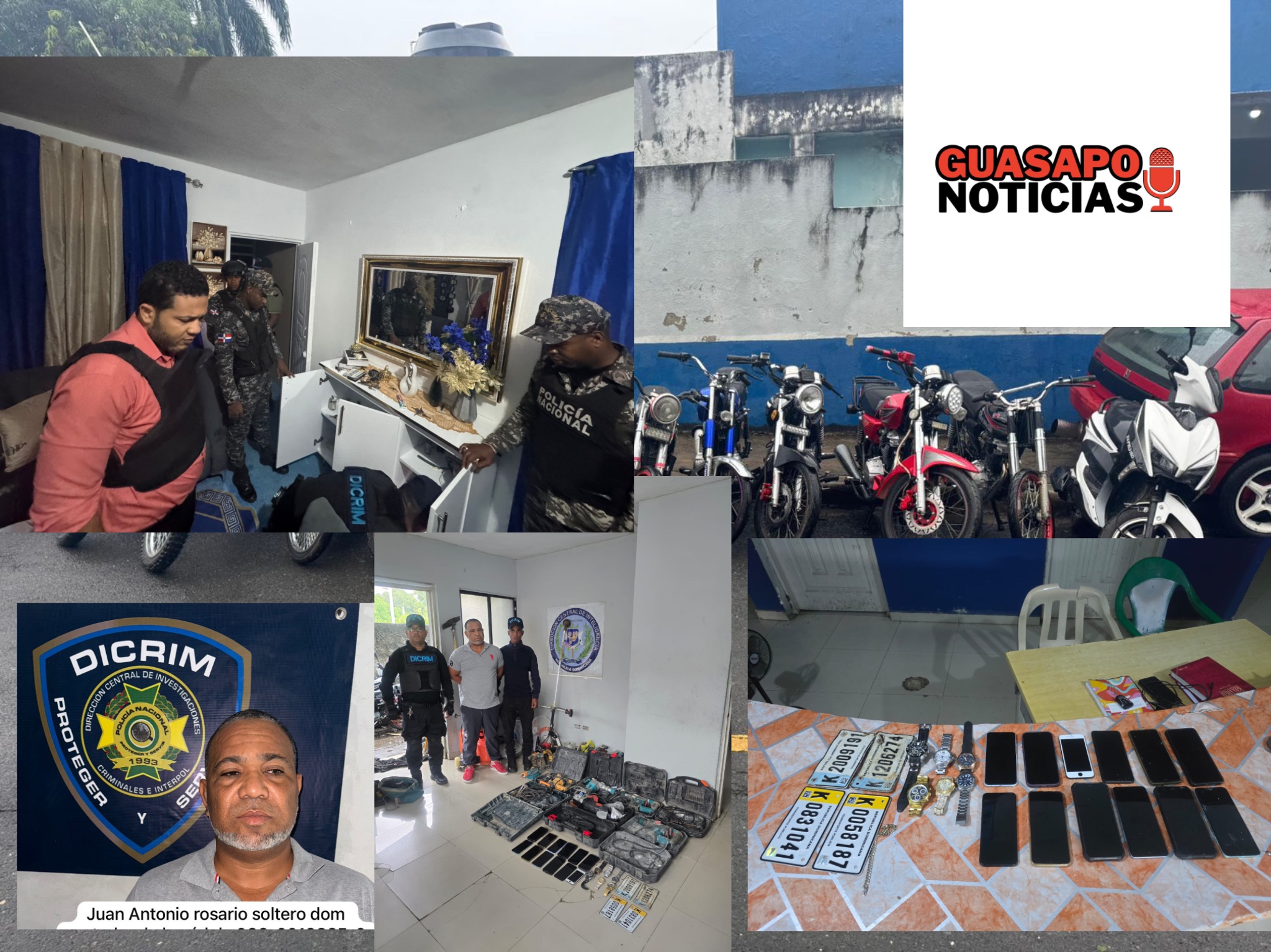Policía Nacional junto al Ministerio Público ocupa mediante allanamiento 10 motocicletas presuntamente robadas en Sánchez, Samaná*