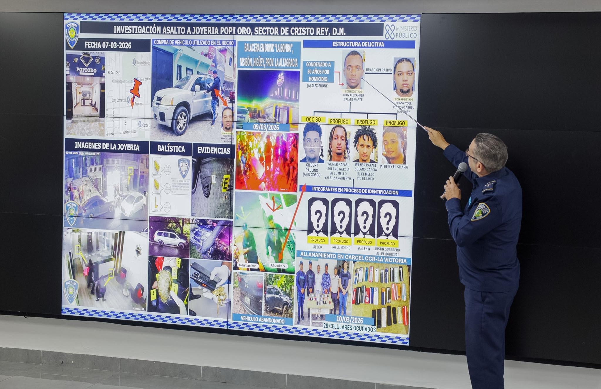 Policía identifica recluso de La Victoria señalado como autor intelectual de asalto a joyería en Cristo Rey, captura a un segundo participante y activa búsqueda de otros implicados