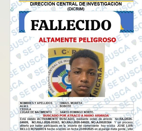 Fallece reconocido delincuente “Bobote” tras enfrentar agentes DICRIM en SDN