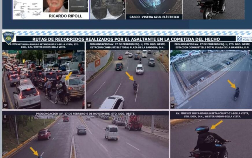 Policía apresa y envía a la justicia a“El Bombi”, quien fue captado en cámara de video tras arrebatar celular al comunicador Ricardo Ripoll en Bella Vista, Distrito Nacional