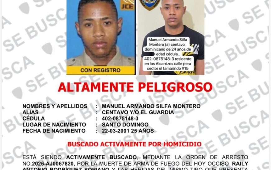 Policía identifica y activa búsqueda de presunto autor de muerte y heridas de bala en La Cuaba, Pedro Brand