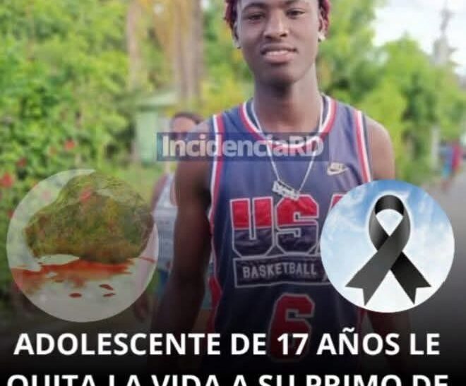 El Carril de Haina. En un hecho muy lamentable, falleció la tarde de este domingo en el hospital Juan Pablo Pina de San Cristóbal, el joven Christopher Gómez (El Flaco), de 22 años de edad, quién recibió una pedrada en la cabeza por su primo, un adolescente de 17 años de edad.